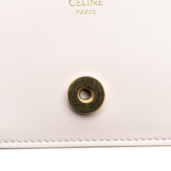 セリーヌ トリオンフ チェーン ショルダーバッグ ピンク レザー レディース CELINE 【中古】
