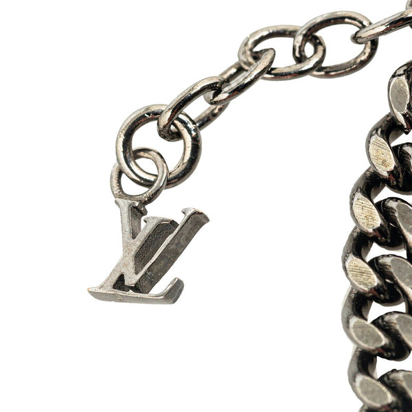 ルイ ヴィトン ブラスレ LV インスティンクト ブレスレット M00508 シルバー ブラック メタル レディース LOUIS VUITTON 【中古】