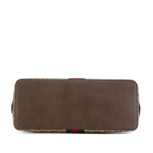 グッチ GGスプリーム シェリーライン オフィディア ハンドバッグ ショルダーバッグ 2WAY 524533 ベージュ ブラウン PVC レザー レディース GUCCI 【中古】