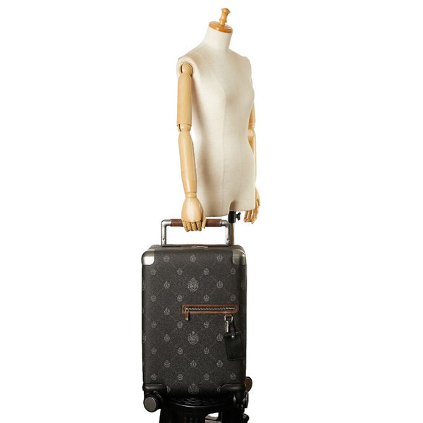 ベルルッティ ×グローブトロッター トランク キャリーバッグ ブラック PVC レザー レディース Berluti 【中古】