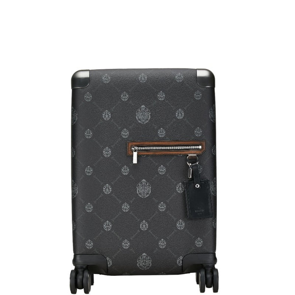 ベルルッティ ×グローブトロッター トランク キャリーバッグ ブラック PVC レザー レディース Berluti 【中古】