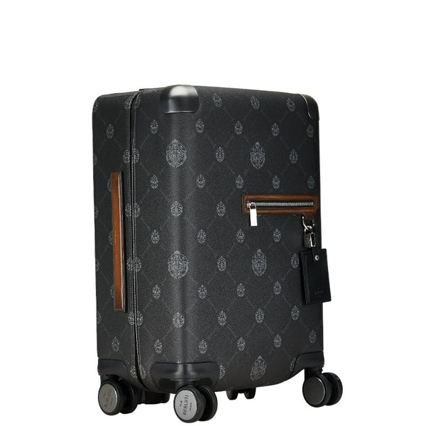 ベルルッティ ×グローブトロッター トランク キャリーバッグ ブラック PVC レザー レディース Berluti 【中古】