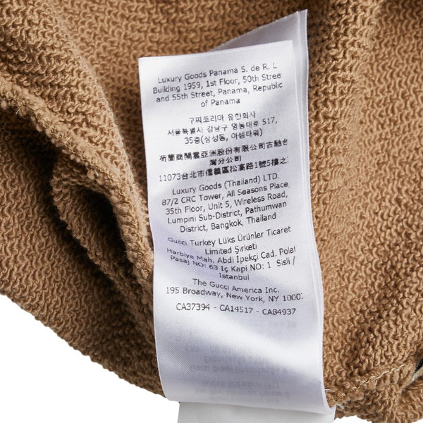 グッチ ウェブストライプ ハーフジップ パーカー サイズ:S 644656 ベージュ コットン メンズ GUCCI 【中古】