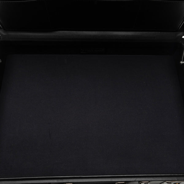 ボッテガヴェネタ イントレチャート アタッシュケース トランク ブラック カーフ レザー メンズ BOTTEGAVENETA 【中古】
