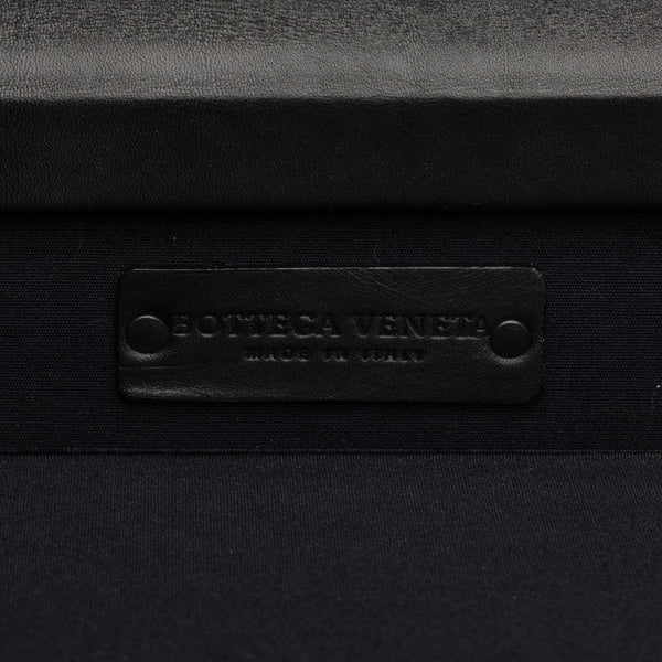 ボッテガヴェネタ イントレチャート アタッシュケース トランク ブラック カーフ レザー メンズ BOTTEGAVENETA 【中古】