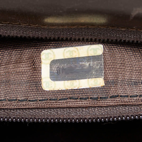 シャネル クロコダイル ココマーク チェーンショルダーバッグ ブラウン ゴールド レザー レディース CHANEL 【中古】