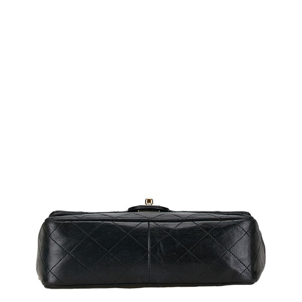 シャネル ココマーク ミニマトラッセ チェーン ショルダーバッグ ブラック ゴールド レザー レディース CHANEL 【中古】