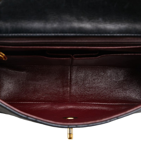 シャネル ココマーク ミニマトラッセ チェーン ショルダーバッグ ブラック ゴールド レザー レディース CHANEL 【中古】