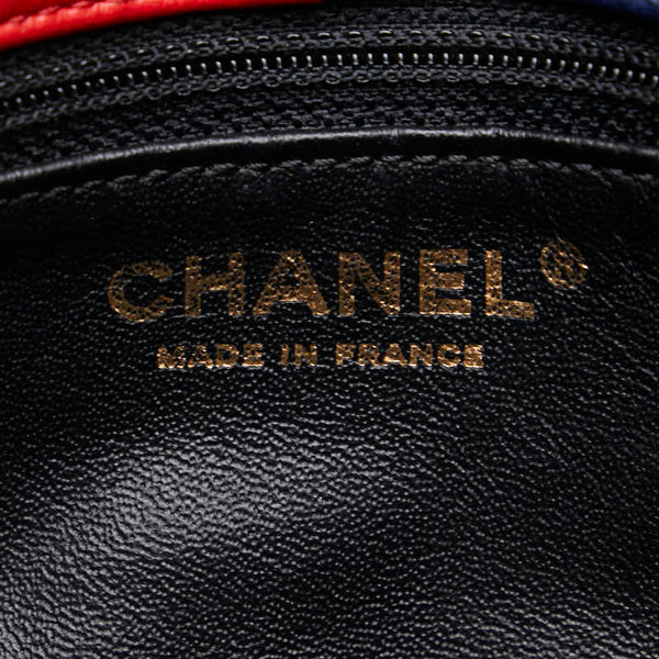 シャネル ココマーク チェーン ショルダーバッグ ブラック レッド マルチカラー ラムスキン レディース CHANEL 【中古】