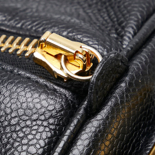 シャネル ココマーク ボストンバッグ トラベルバッグ ブラック ゴールド レザー レディース CHANEL 【中古】