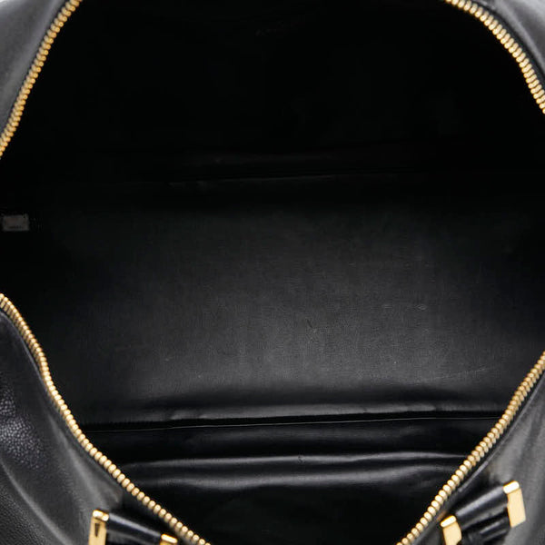 シャネル ココマーク ボストンバッグ トラベルバッグ ブラック ゴールド レザー レディース CHANEL 【中古】