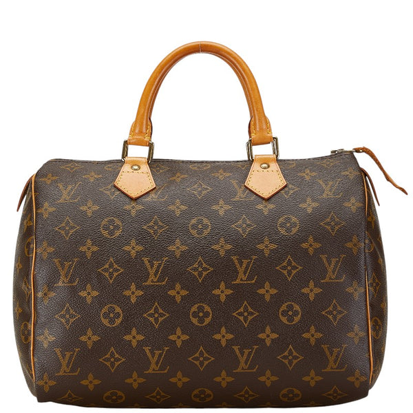 ルイ ヴィトン モノグラム スピーディ30 ハンドバッグ M41526 ブラウン PVC レザー レディース LOUIS VUITTON 【中古】