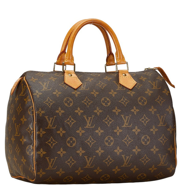 ルイ ヴィトン モノグラム スピーディ30 ハンドバッグ M41526 ブラウン PVC レザー レディース LOUIS VUITTON 【中古】