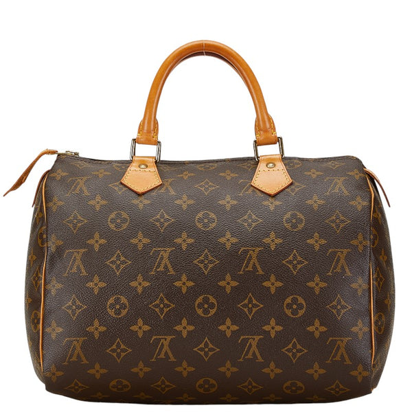 ルイ ヴィトン モノグラム スピーディ30 ハンドバッグ M41526 ブラウン PVC レザー レディース LOUIS VUITTON 【中古】