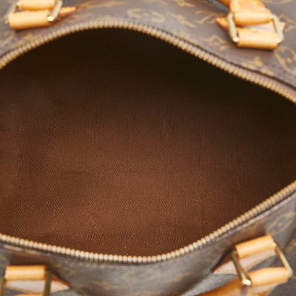ルイ ヴィトン モノグラム スピーディ30 ハンドバッグ M41526 ブラウン PVC レザー レディース LOUIS VUITTON 【中古】
