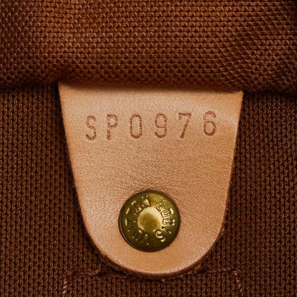 ルイ ヴィトン モノグラム スピーディ30 ハンドバッグ M41526 ブラウン PVC レザー レディース LOUIS VUITTON 【中古】