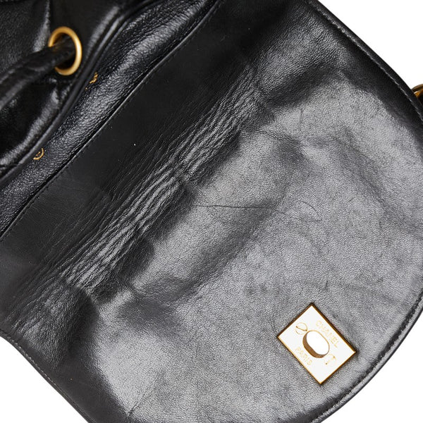 シャネル マトラッセ ココマーク チェーン リュック バックパック ブラック ラムスキン レディース CHANEL 【中古】