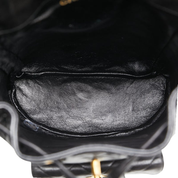 シャネル マトラッセ ココマーク チェーン リュック バックパック ブラック ラムスキン レディース CHANEL 【中古】