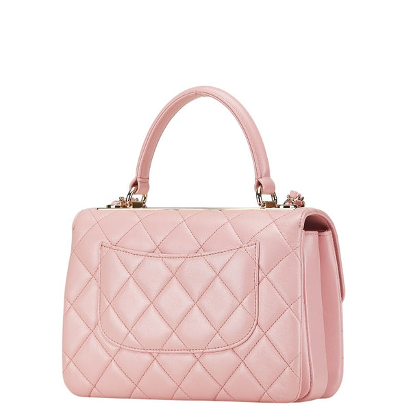 シャネル マトラッセ トレンディCC ハンドバッグ チェーン ショルダーバッグ 2WAY ピンク ラムスキン レディース CHANEL 【中古】