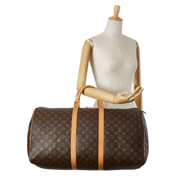 ルイ ヴィトン モノグラム キーポル55 ボストンバッグ M41424 ブラウン PVC レザー レディース LOUIS VUITTON 【中古】