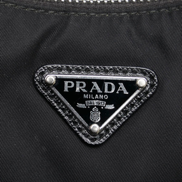 プラダ 三角ロゴプレート ハンドバッグ ショルダーバッグ 2WAY 1BH204 ブラック ナイロン レディース PRADA 【中古】