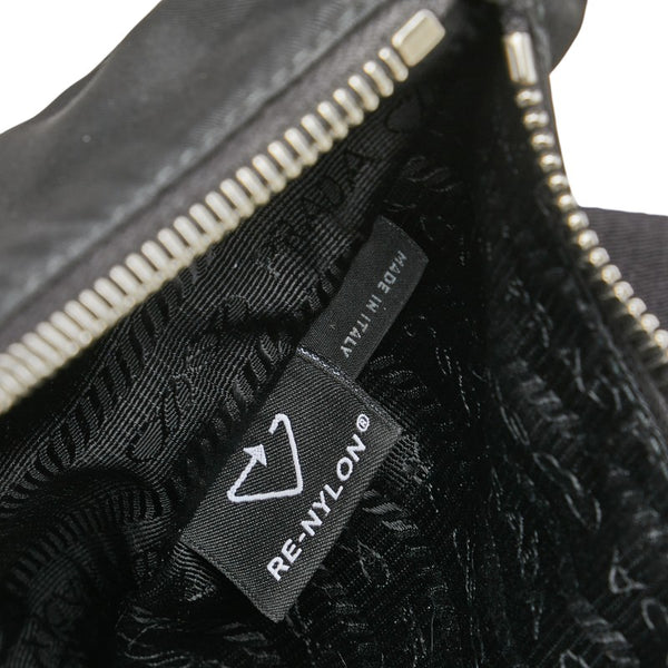プラダ 三角ロゴプレート ハンドバッグ ショルダーバッグ 2WAY 1BH204 ブラック ナイロン レディース PRADA 【中古】