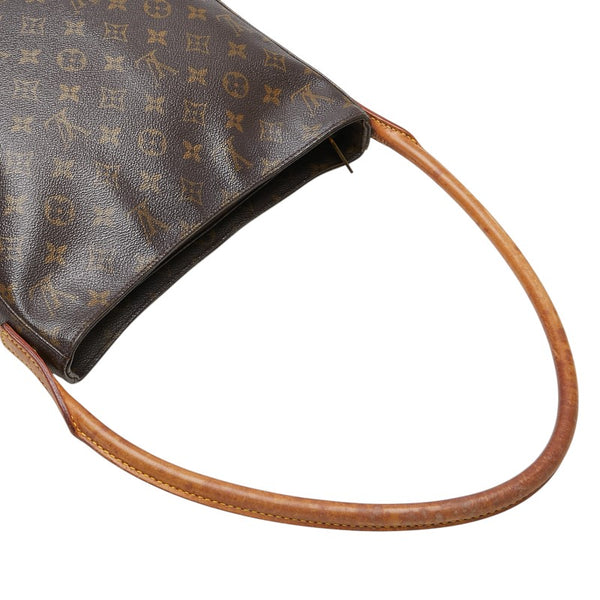 ルイ ヴィトン モノグラム ルーピングGM ワンショルダーバッグ M51145 ブラウン PVC レザー レディース LOUIS VUITTON 【中古】