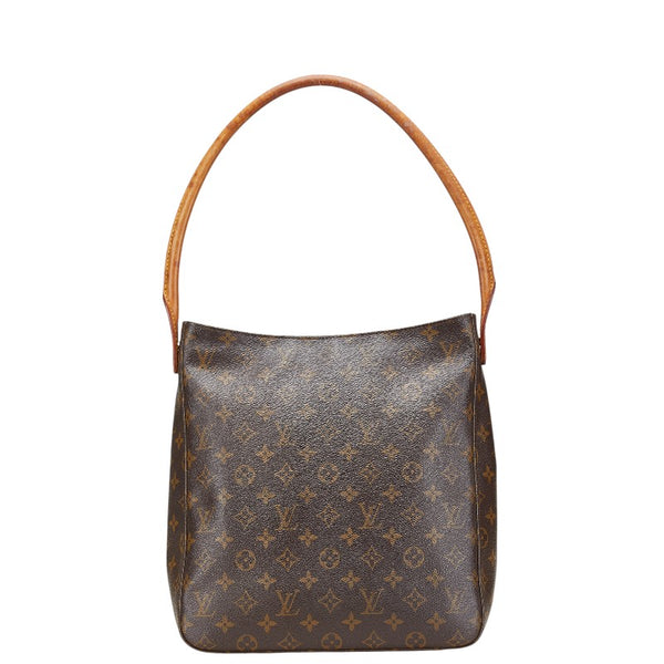 ルイ ヴィトン モノグラム ルーピングGM ワンショルダーバッグ M51145 ブラウン PVC レザー レディース LOUIS VUITTON 【中古】