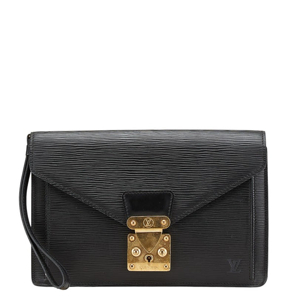 ルイ ヴィトン エピ セリエ ドラゴンヌ クラッチバッグ セカンドバッグ M52612 ノワール ブラック レザー メンズ LOUIS VUITTON 【中古】