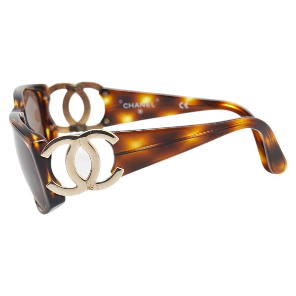 シャネル ココマーク サングラス 02461 91235 ブラウン プラスチック レディース CHANEL 【中古】