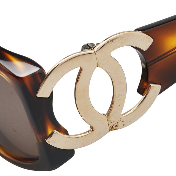 シャネル ココマーク サングラス 02461 91235 ブラウン プラスチック レディース CHANEL 【中古】