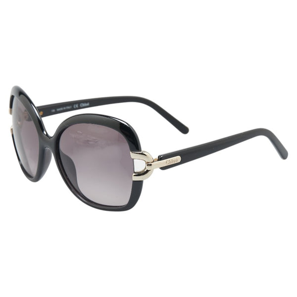 クロエ アジアンフィット サングラス CE637S ブラック プラスチック レディース Chloe 【中古】
