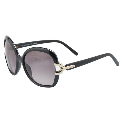 クロエ アジアンフィット サングラス CE637S ブラック プラスチック レディース Chloe 【中古】