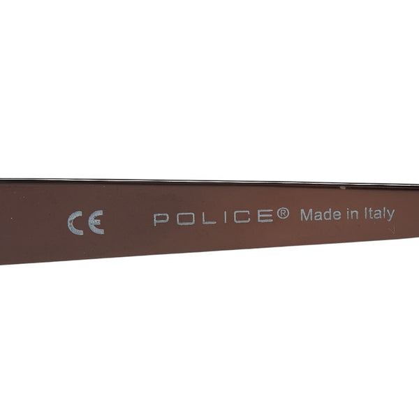 ポリス サングラス 8582G ブラウン プラスチック チタン メンズ POLICE 【中古】