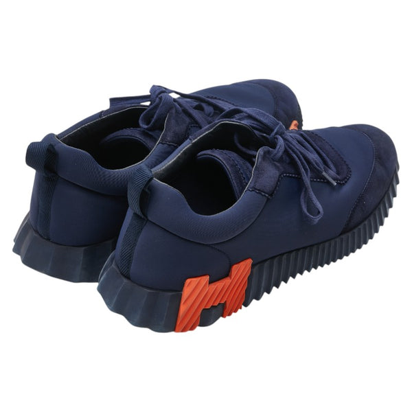 エルメス バウンシング Hロゴ スニーカー サイズ:42 ネイビー ナイロン スエード メンズ HERMES 【中古】