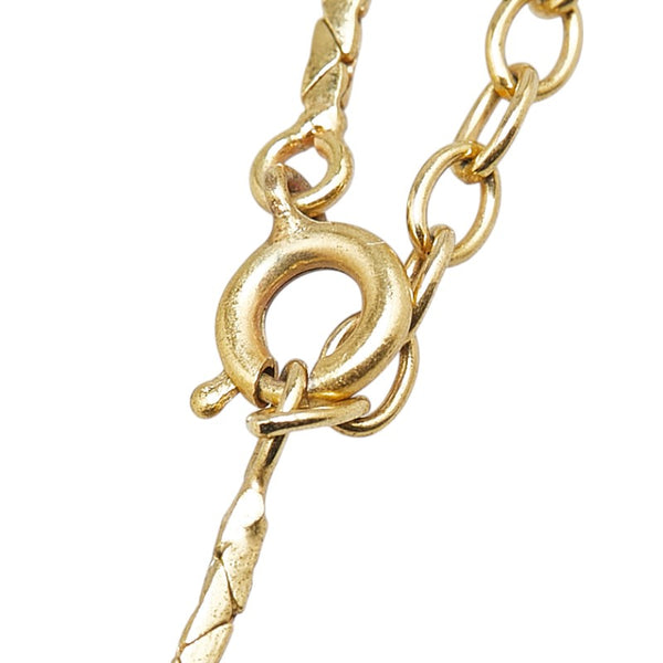 ディオール ハート モチーフ ラインストーン ネックレス ゴールド メッキ レディース Dior 【中古】