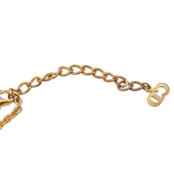 ディオール ロゴ ネックレス ゴールド メッキ レディース Dior 【中古】