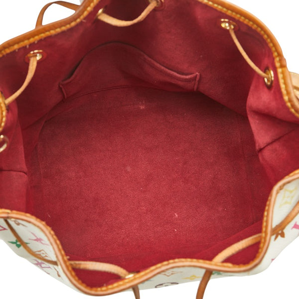ルイ ヴィトン モノグラム マルチカラー プチノエ ワンショルダーバッグ M42229 ホワイト PVC レザー レディース LOUIS VUITTON 【中古】