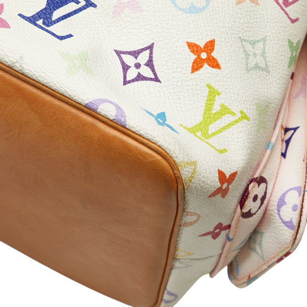 ルイ ヴィトン モノグラム マルチカラー プチノエ ワンショルダーバッグ M42229 ホワイト PVC レザー レディース LOUIS VUITTON 【中古】