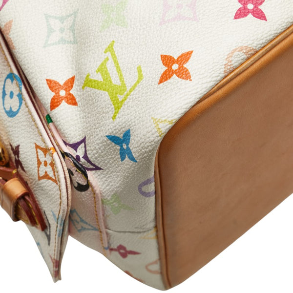 ルイ ヴィトン モノグラム マルチカラー プチノエ ワンショルダーバッグ M42229 ホワイト PVC レザー レディース LOUIS VUITTON 【中古】