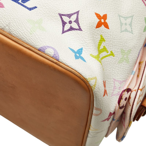 ルイ ヴィトン モノグラム マルチカラー プチノエ ワンショルダーバッグ M42229 ホワイト PVC レザー レディース LOUIS VUITTON 【中古】