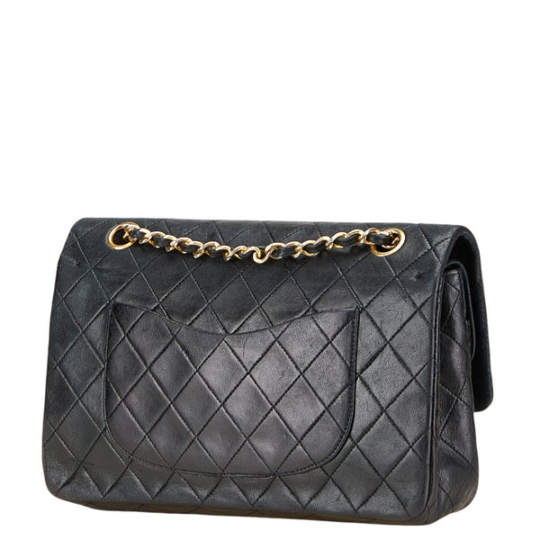 シャネル マトラッセ ココマーク チェーン ショルダーバッグ ブラック ラムスキン レディース CHANEL 【中古】