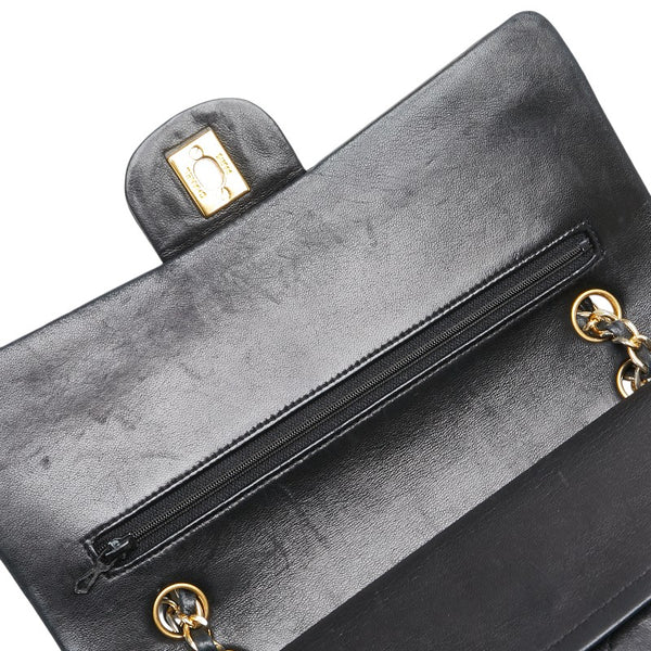 シャネル マトラッセ ココマーク チェーン ショルダーバッグ ブラック ラムスキン レディース CHANEL 【中古】