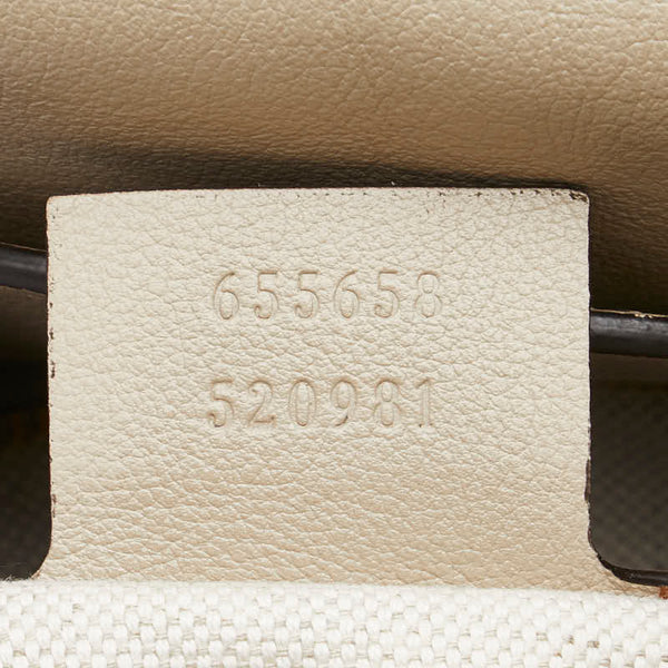 グッチ バンブー ダイアナ ミディアム ハンドバッグ ショルダーバッグ 2WAY 655658 ベージュ グリーン レザー レディース GUCCI 【中古】