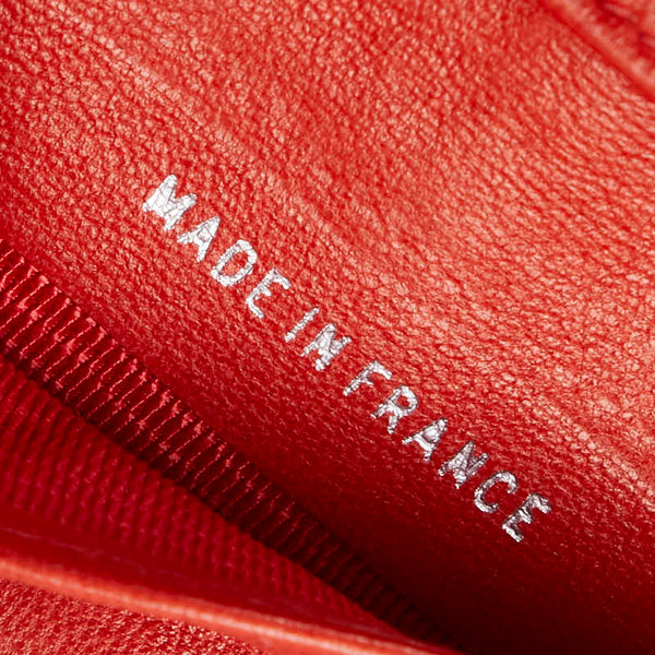 シャネル ココマーク カードケース レッド エナメル レディース CHANEL 【中古】
