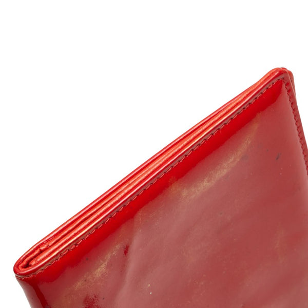 シャネル ココマーク カードケース レッド エナメル レディース CHANEL 【中古】