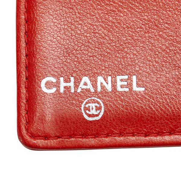 シャネル ココマーク カードケース レッド エナメル レディース CHANEL 【中古】