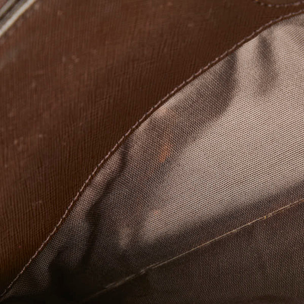 バーバリー ノバチェック ハンドバッグ ベージュ ブラウン キャンバス レザー レディース BURBERRY 【中古】