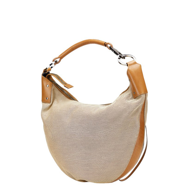 グッチ ハンドバッグ ワンショルダーバッグ 95726 ベージュ ブラウン キャンバス レザー レディース GUCCI 【中古】