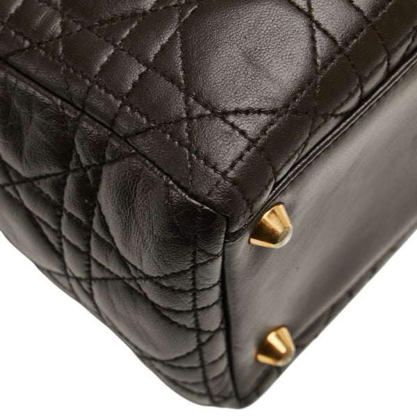 ディオール カナージュ レディディオール ハンドバッグ ブラウン ラムスキン レディース Dior 【中古】
